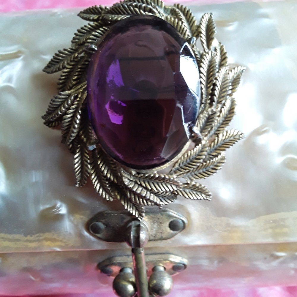 Vintage purple brooch.